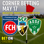 Teaser May 17 Corner Tips – Relegation, Promotion & Pressure Picks